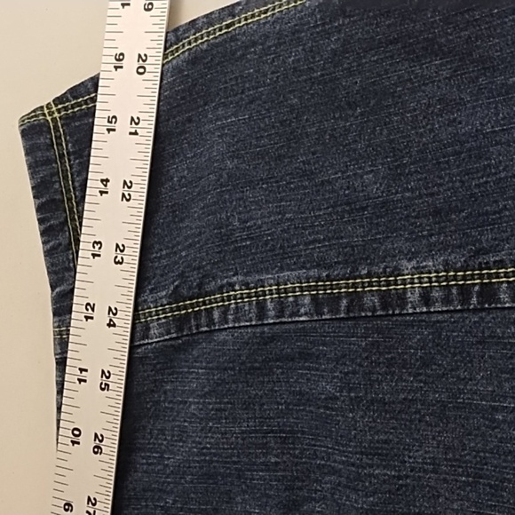 IE Denim Skirt with Green Stitching - Picture 6 of 11